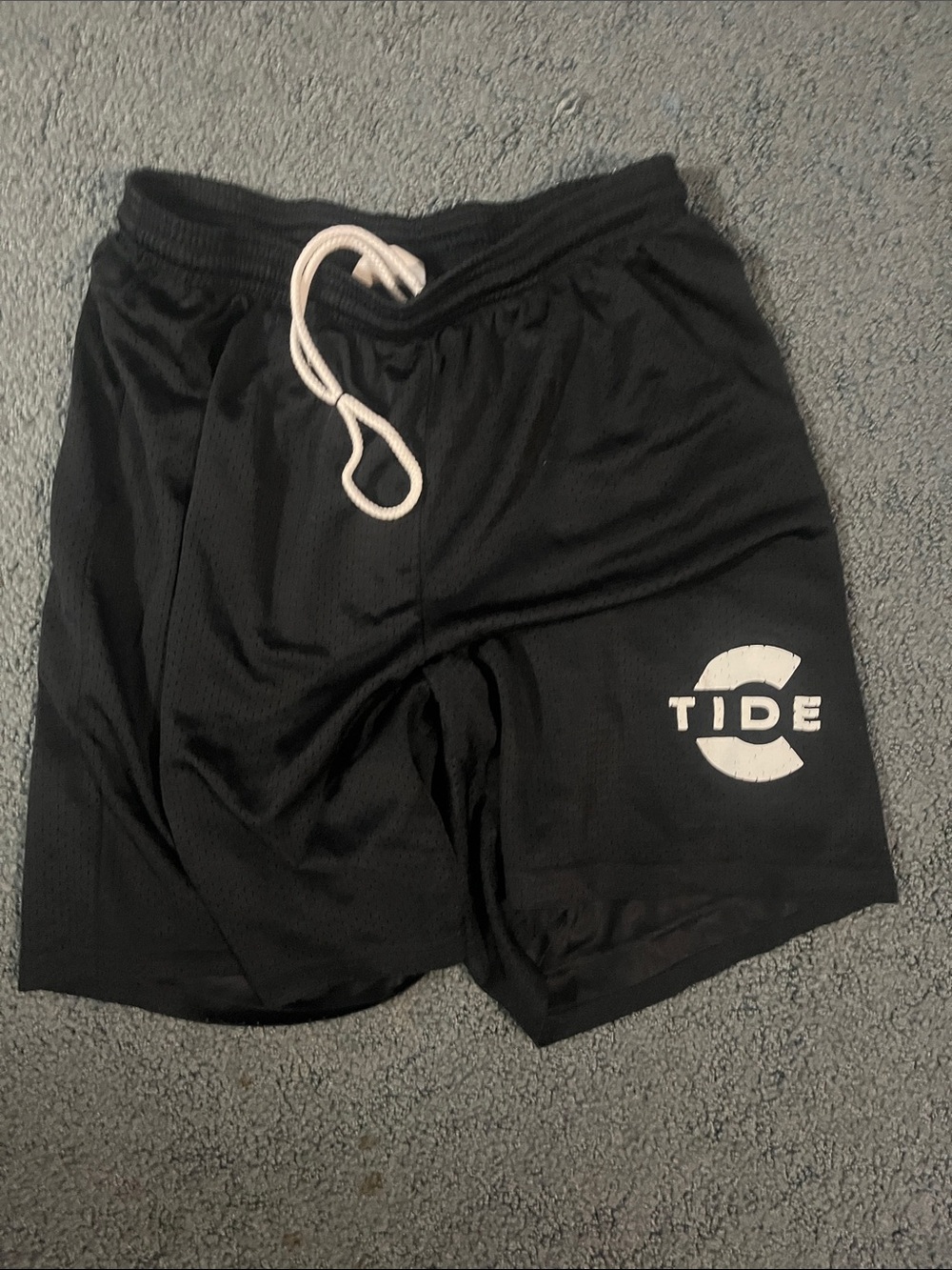 Black Men's Athletic Shorts with Drawstring